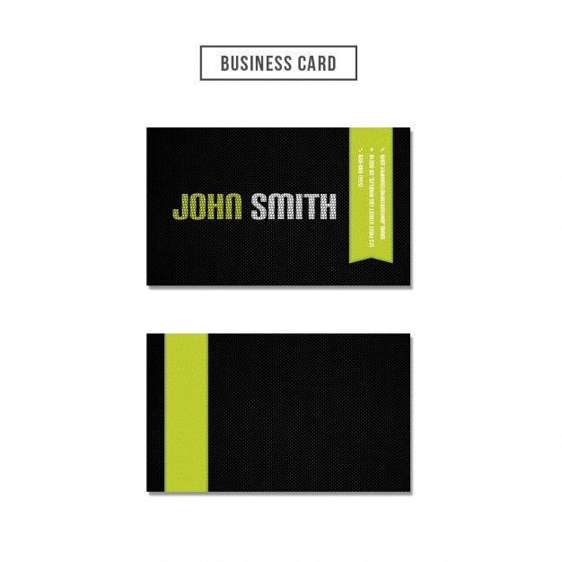 Elegant Black Business Card Design – Free Download