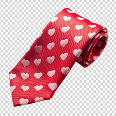 A Red Tie with Hearts on Transparent Background – Free Stock Photo, Download for Free