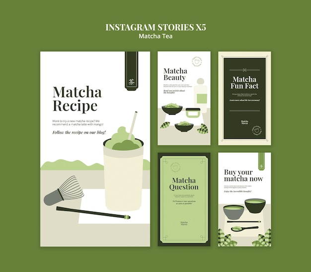 Matcha Tea Template Design – Download Free Stock Photo