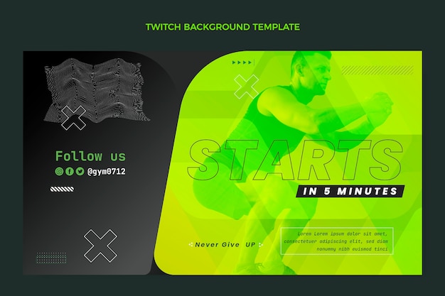 Gradient Fitness Twitch Background – Free to Download