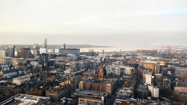 Aerial View of Liverpool: Historic and Modern Architecture – Free Download