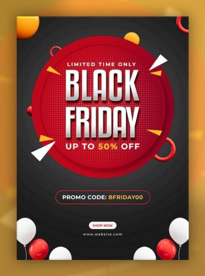 Black Friday Sale Flyer Design Template – Download Free Stock Photo