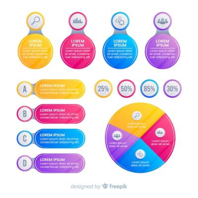 Gradient Infographic Elements for Stunning Visuals – Free Download