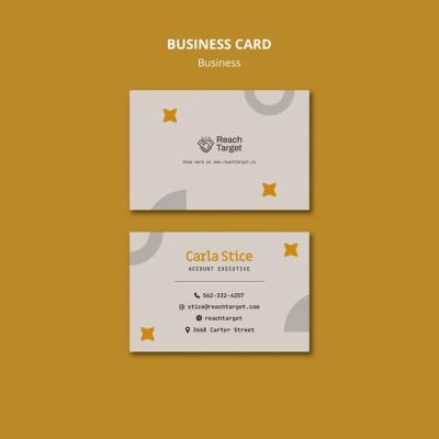 Flat Design Business Card Template – Free to Download