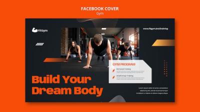 Gym and Fitness Social Media Cover Template – Download Free Stock Photo