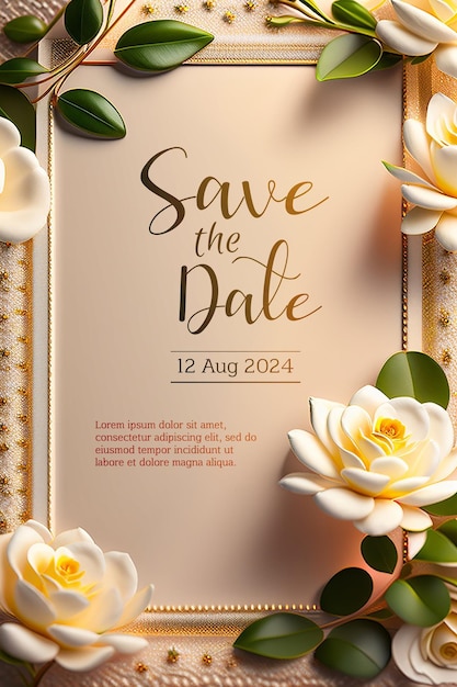 Elegant Vintage Style Wedding Invitation Greeting Cards – Free Download