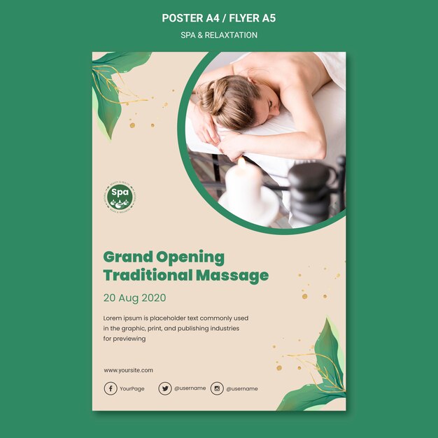 Spa Concept Poster Template – Free Download