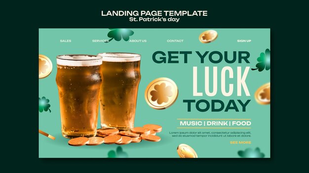 St. Patrick’s Day Celebration Landing Page – Free Download