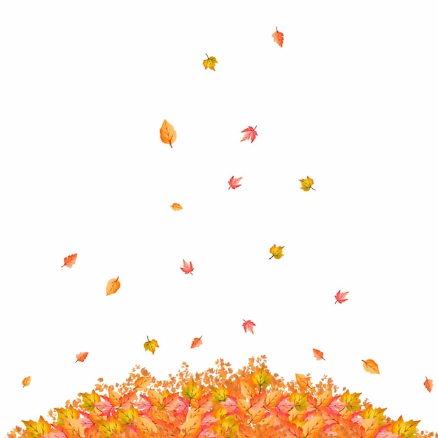 Autumn Leaves in Watercolor Style – Free Download