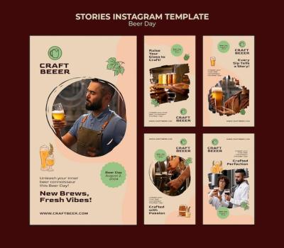 Instagram Stories for Beer Day Celebration – Free Download