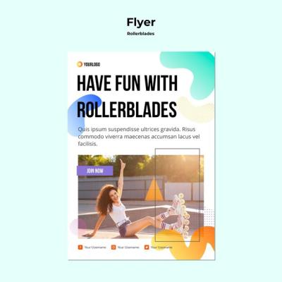 Rollerblades Concept Flyer Template – Free Download