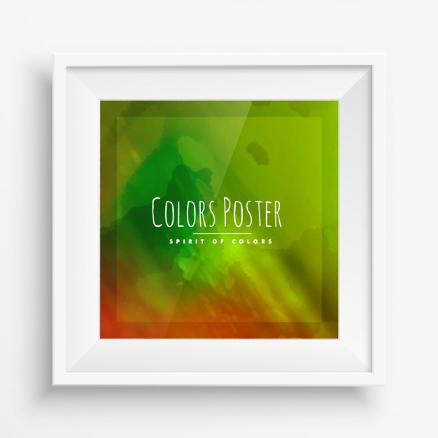 Realistic Frame for Colorful Poster – Free Download