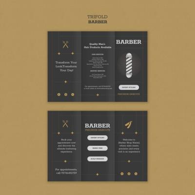 Barber Template Design for Stunning Advertising – Free Download