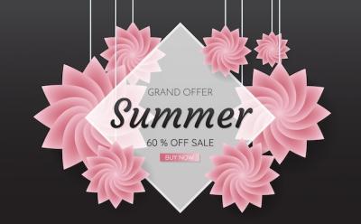 Summer Sale Template Banner – Free Download, Download Free Stock Photo