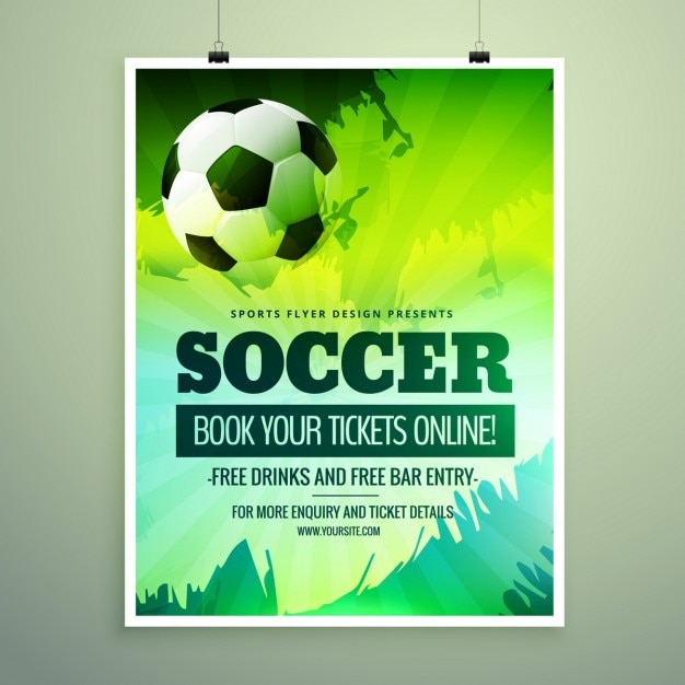 Green Themed Modern Sports Flyer – Download Free Stock Photo