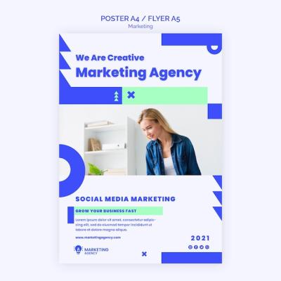 Marketing Agency Poster Template – Free to Download