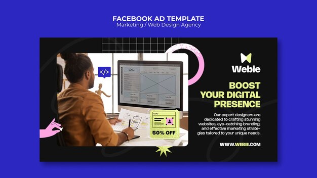 Flat Design Marketing Template – Free Download