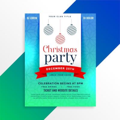 Christmas Party Flyer Design Template – Free Download