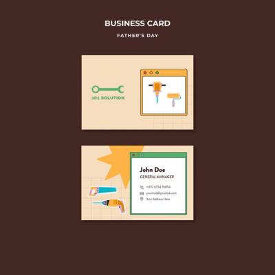 Father’s Day Celebration Business Card Template – Free Download