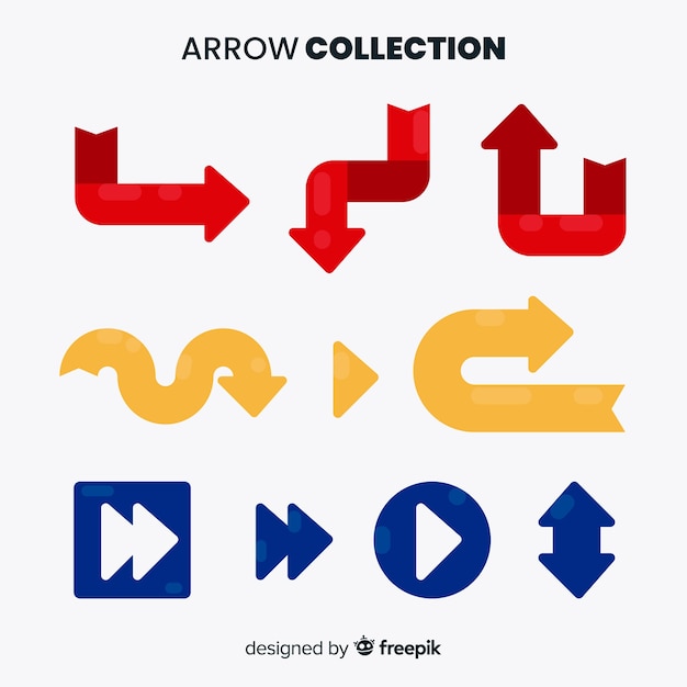 Modern Arrow Collection in Flat Design – Free Download