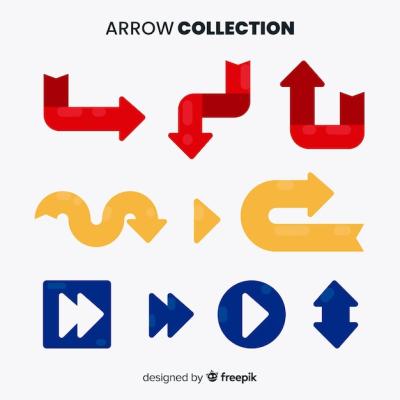 Modern Arrow Collection in Flat Design – Free Download