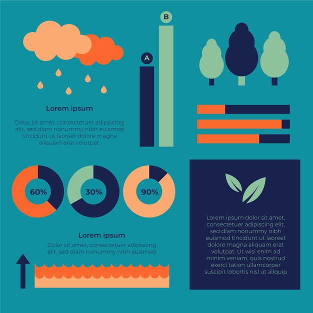 Ecology Infographic Featuring Trees and Clouds – Free to Download