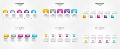 Vector Infographics Set for Brochures, Flyers, and Magazines – Free Download