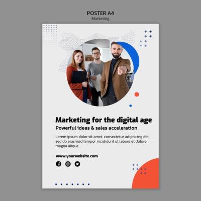 Vertical Poster Template for Business Marketing – Free Download