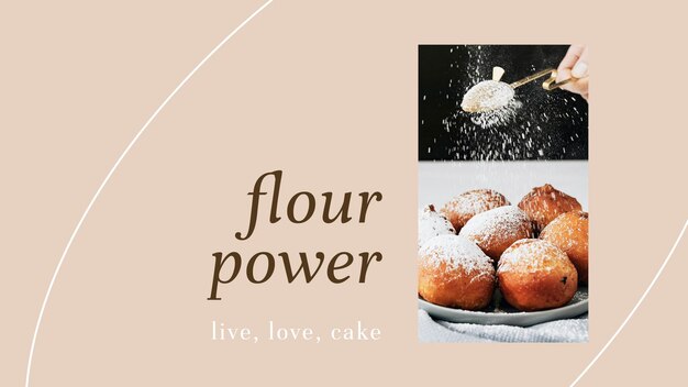 Flour Powder PSD Presentation Template for Bakery and Cafe Marketing – Free Download