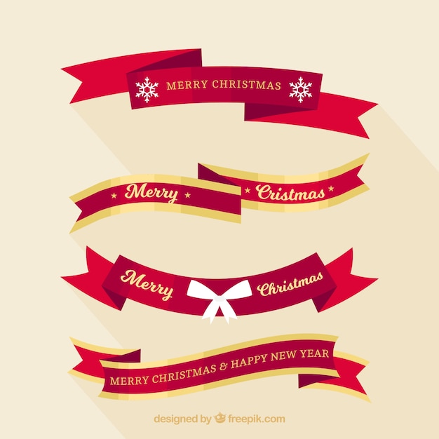 Ornamental Christmas Ribbons for Your Projects – Download Free Stock Photo