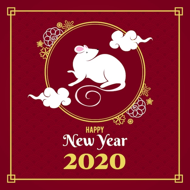 Hand Drawn Chinese New Year Vector Templates – Free Download