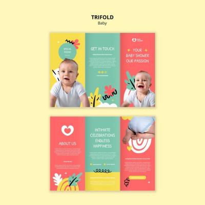 Baby Trifold Brochure Template Design – Free Download