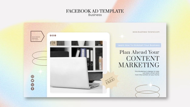 Gradient Business Plan Facebook Template – Download Free Stock Photo