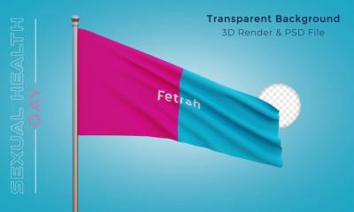 3D Rendered Flag with Detailed Texture for Sexual Health Day – Free Download, Free Stock Photo