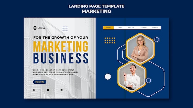 Marketing Business Landing Page Template – Free to Download