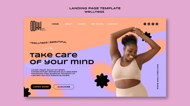 Wellness Template in Flat Design – Free to Download