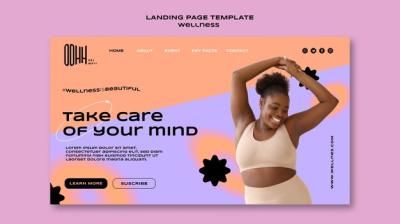 Wellness Template in Flat Design – Free to Download