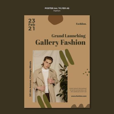 Fashion Gallery Poster Template – Download Free Stock Photo