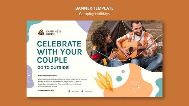 Camping Holidays Template Banner – Free Download