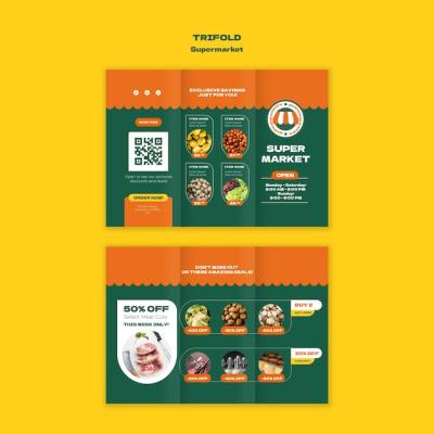 Supermarket Template Design for Stunning Visuals – Free Download