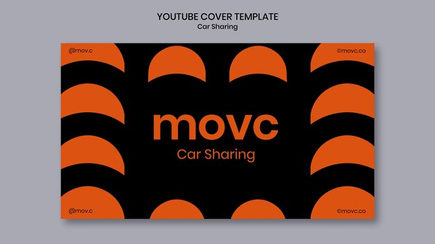 Flat Design Car Sharing YouTube Cover – Free Download