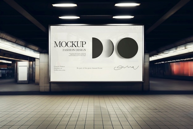 Horizontal Banner Outdoor Advertising Mockup – Free Download