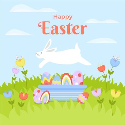 Flat Easter Illustration – Free Download