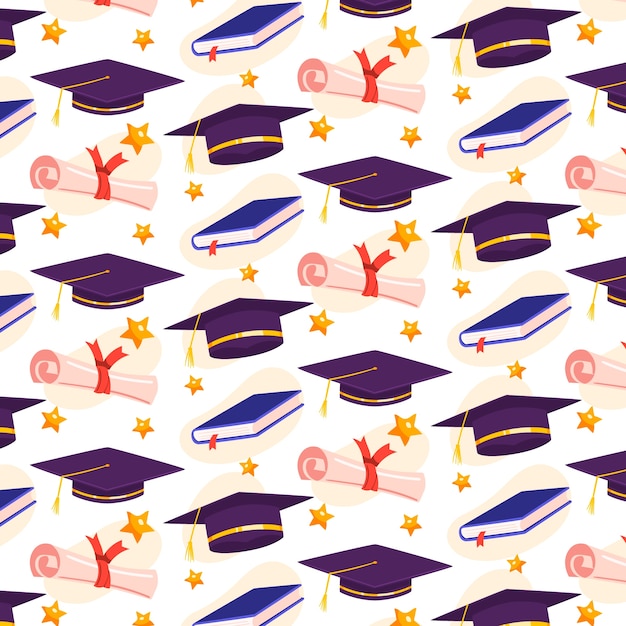 Hand Drawn Flat Education Pattern Background – Free Download