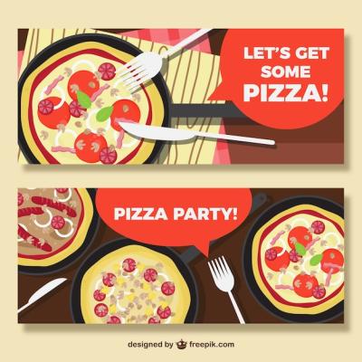 Festive Pizza Party Banners – Free Download for Your Celebration