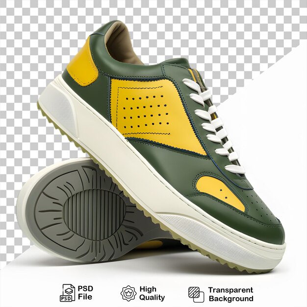 A Pair of Yellow and Green Sneakers on Transparent Background – Download Free Stock Photo