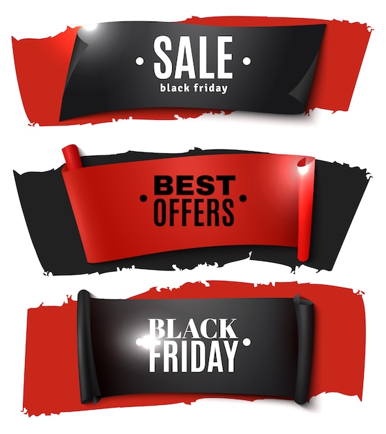 Black Friday Paper Banner Set – Free Download