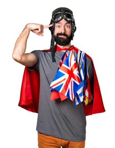 Dynamic Superhero Gesturing with Flags – Free Download