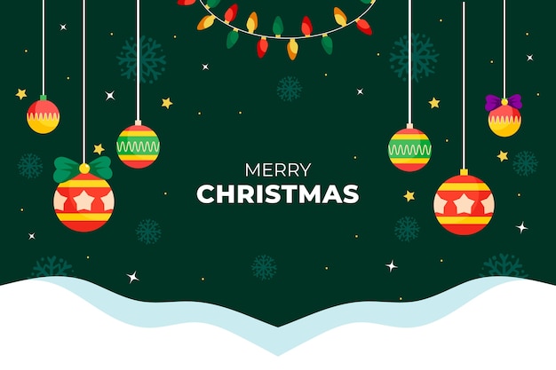 Flat Christmas Season Celebration Background – Free Download