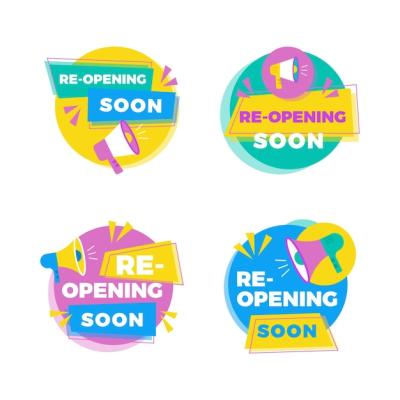 Re-opening Soon Badges for Your Projects – Free Download